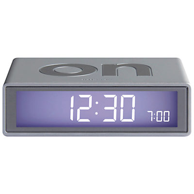 Lexon Flip Alarm Clock Silver Lexon Flip Alarm Clock Silver